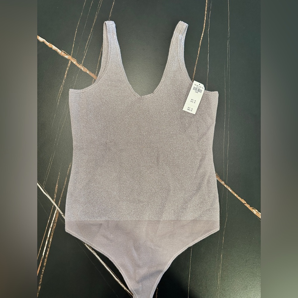 Abercrombie & Fitch Shimmering Gray Bodysuit